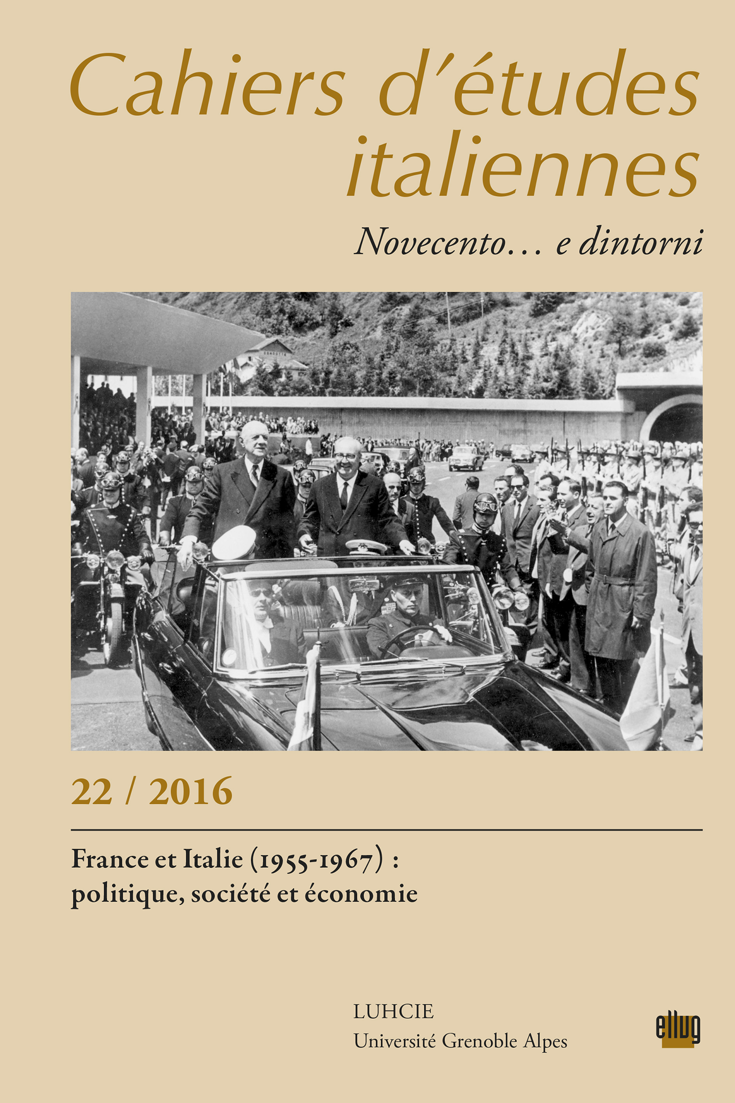 Couverture Cahiers d'études italiennes 22