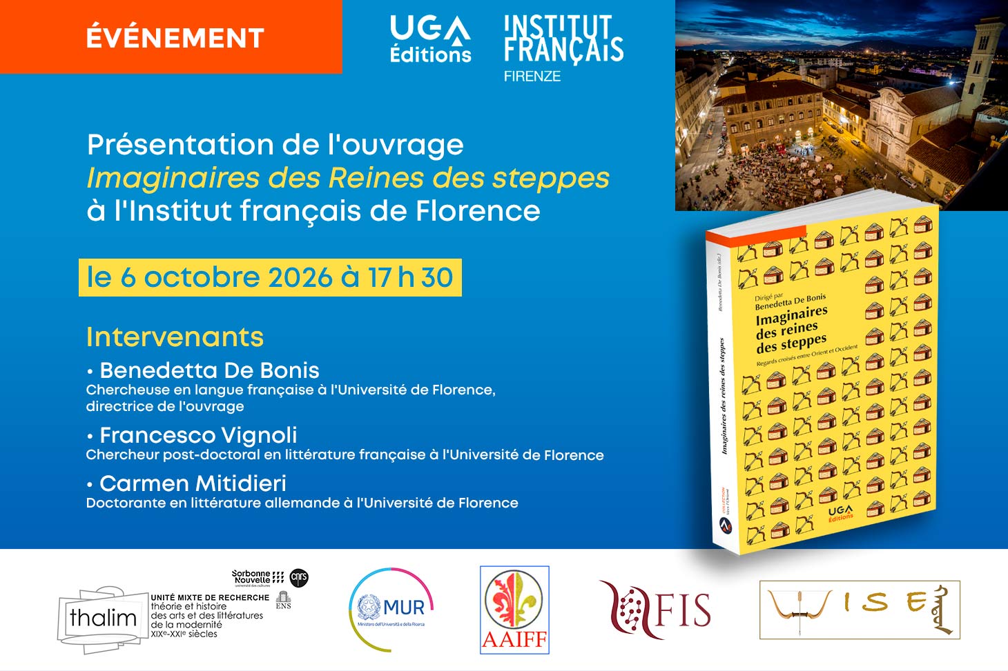 Présentation de l'ouvrage “Imaginaires des Reines des steppes” à l'Institut français de Florence
