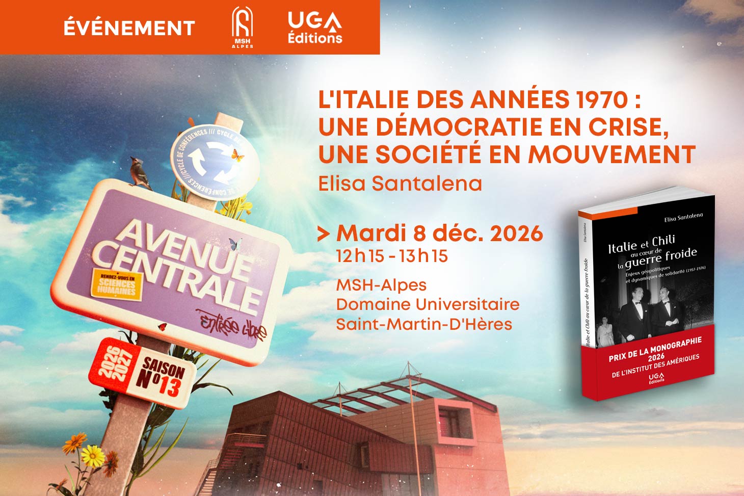 Avenue centrale : Elisa Santalena invitée par la MSH Alpes