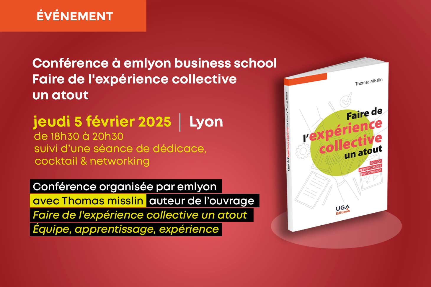 Conférence à emlyon business school - Faire de l'expérience collective un atout