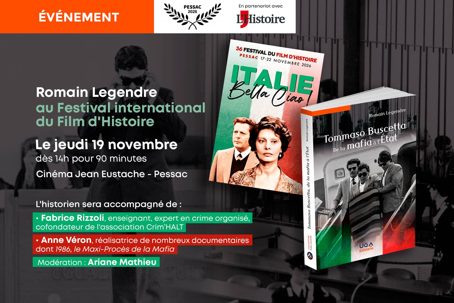 Romain Legendre au festival international du film d'histoire