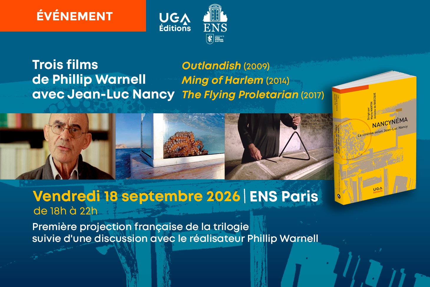 Projection et discussion à l'ENS Paris autour de “Nancynéma. Le cinéma selon Jean-Luc Nancy”