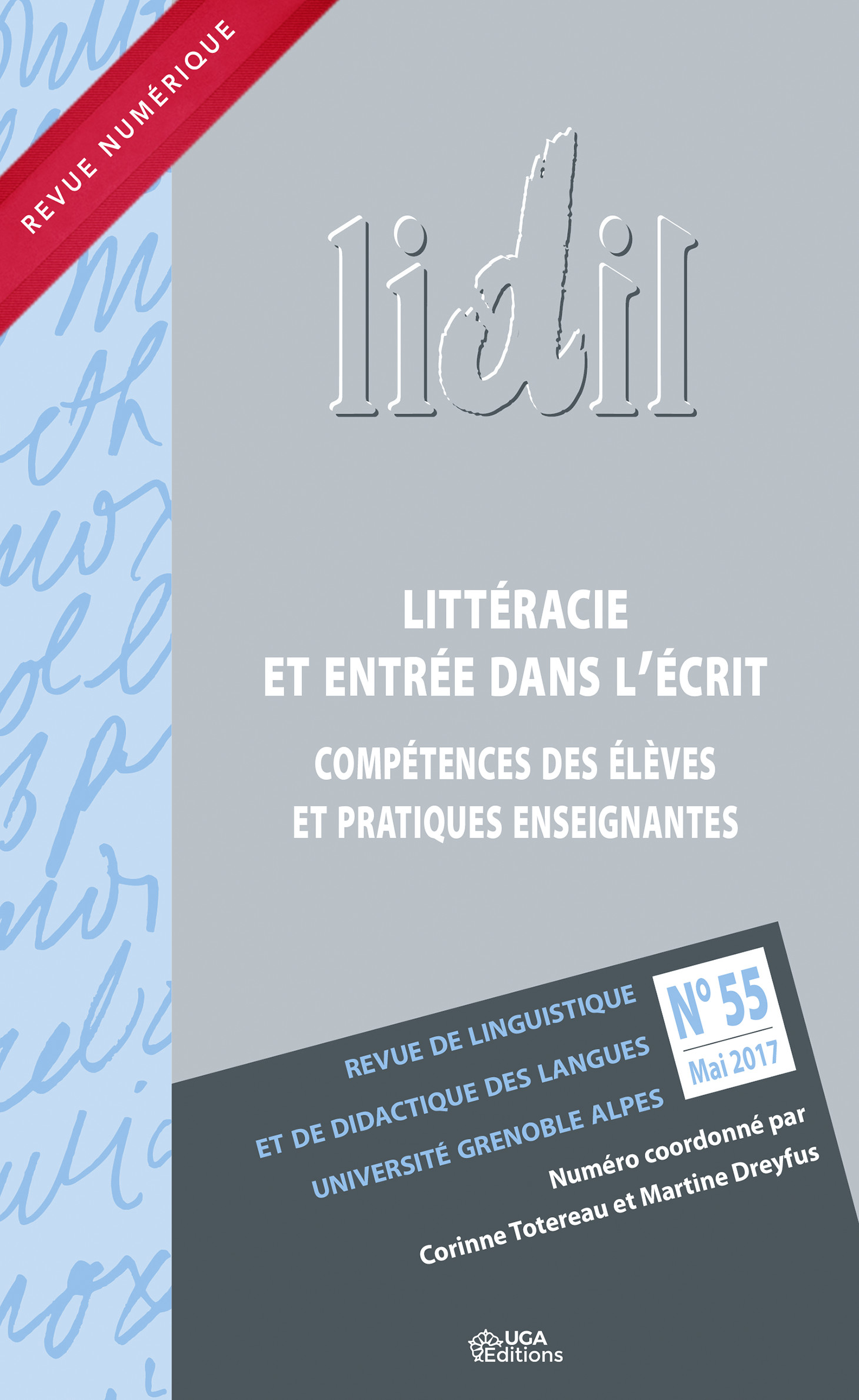 Couverture Lidil 55 Littéracie entrée dans l'écrit