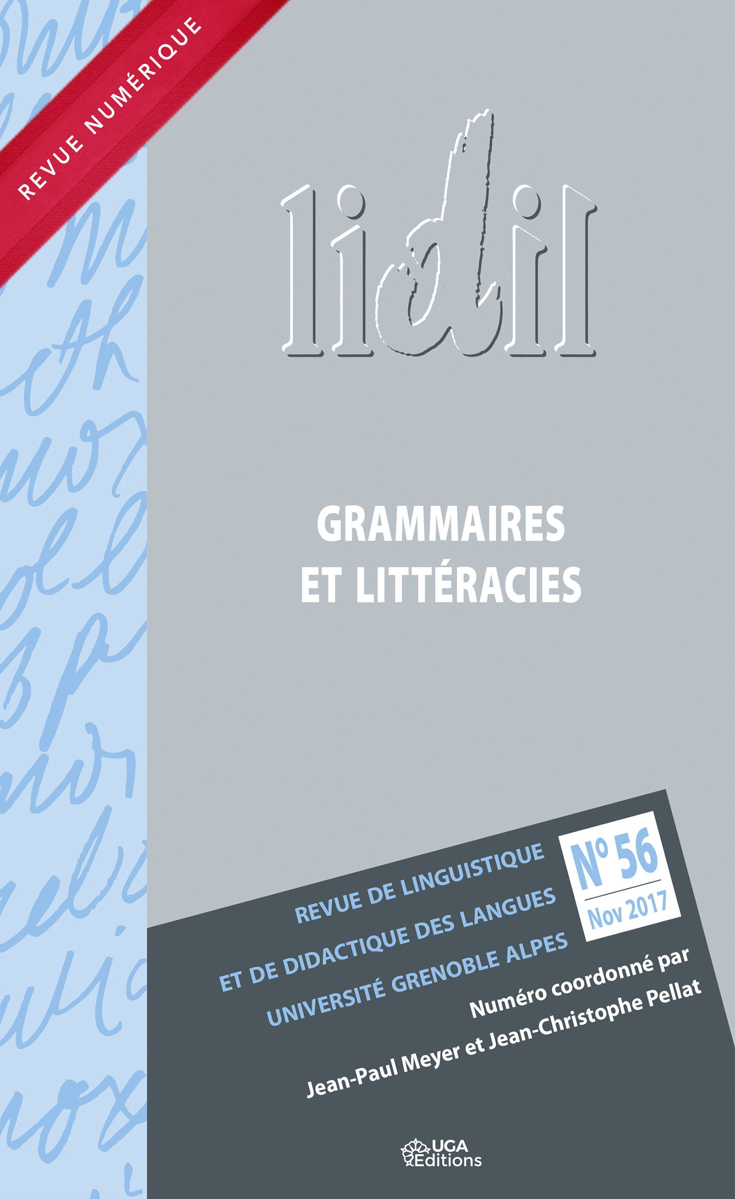 Couverture Lidil 56 Grammaires et littéracies