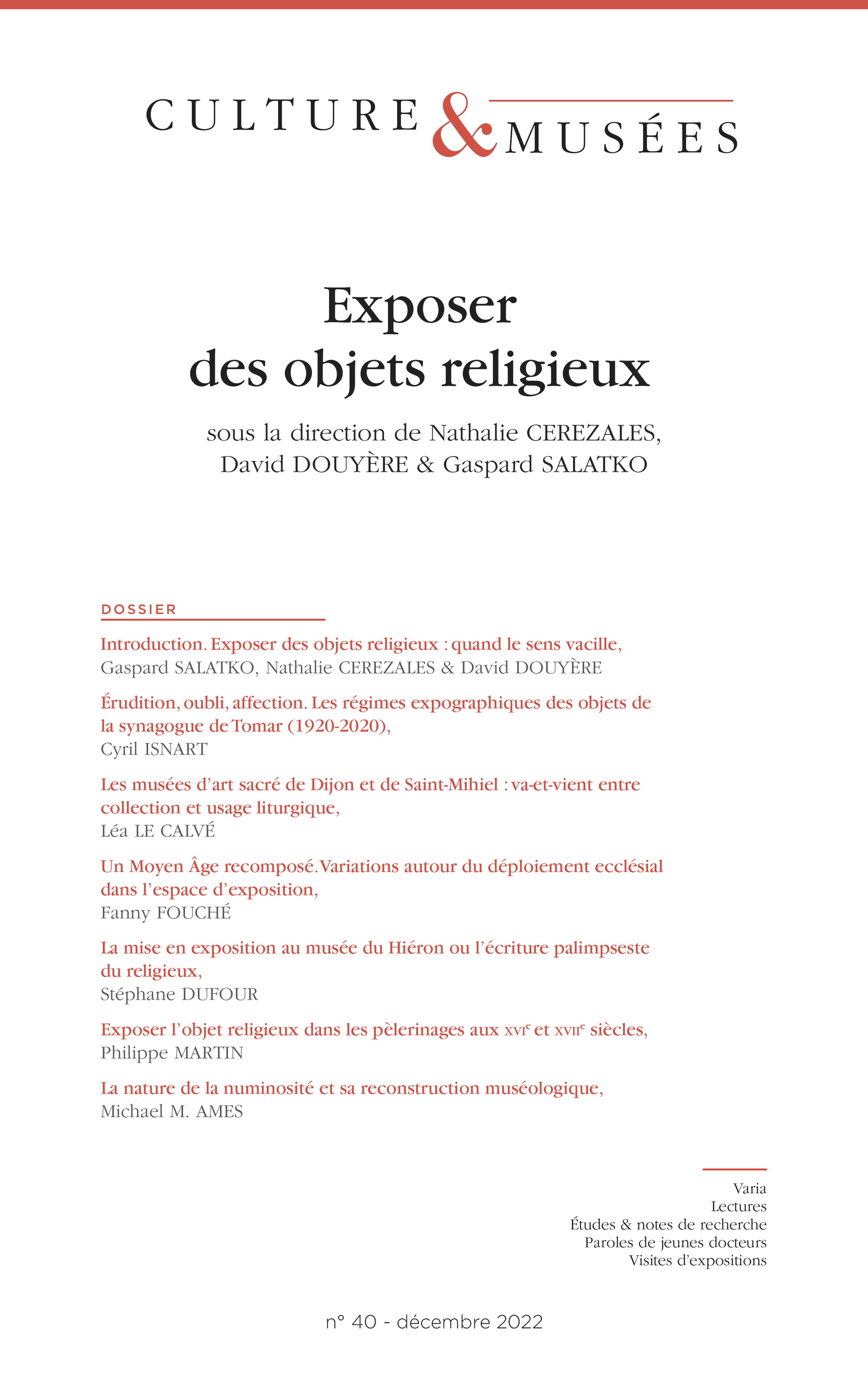 Culture & Musées n° 40 / 2022