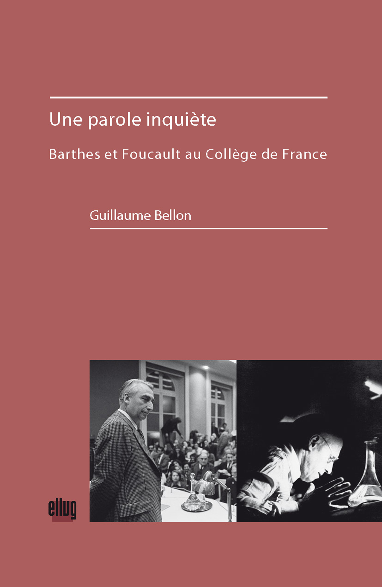 Couverture Une parole inquiète - Barthes et Foucault