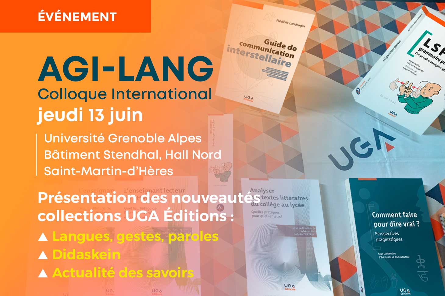 UGA Éditions au colloque Agi-Lang